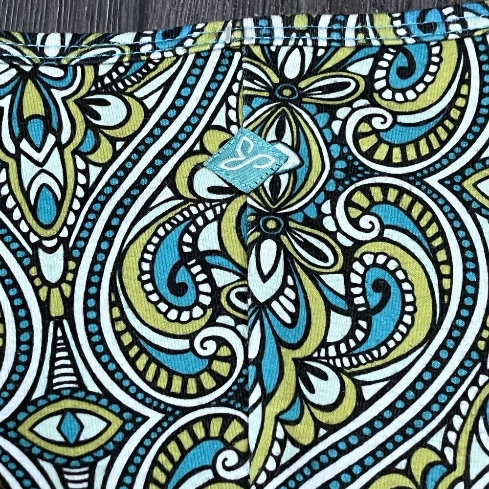 Prana Nadia Veeda‎ Sun Dress Green 3/4 Sleeve Faux Wrap Empire Waist Stretch S - Picture 9 of 10